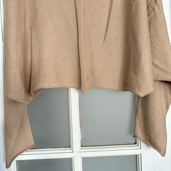 The Row Cropped Camel Tan Dolman Sleeve Boatneck Sweater Knit Top - Picture 8 of 16